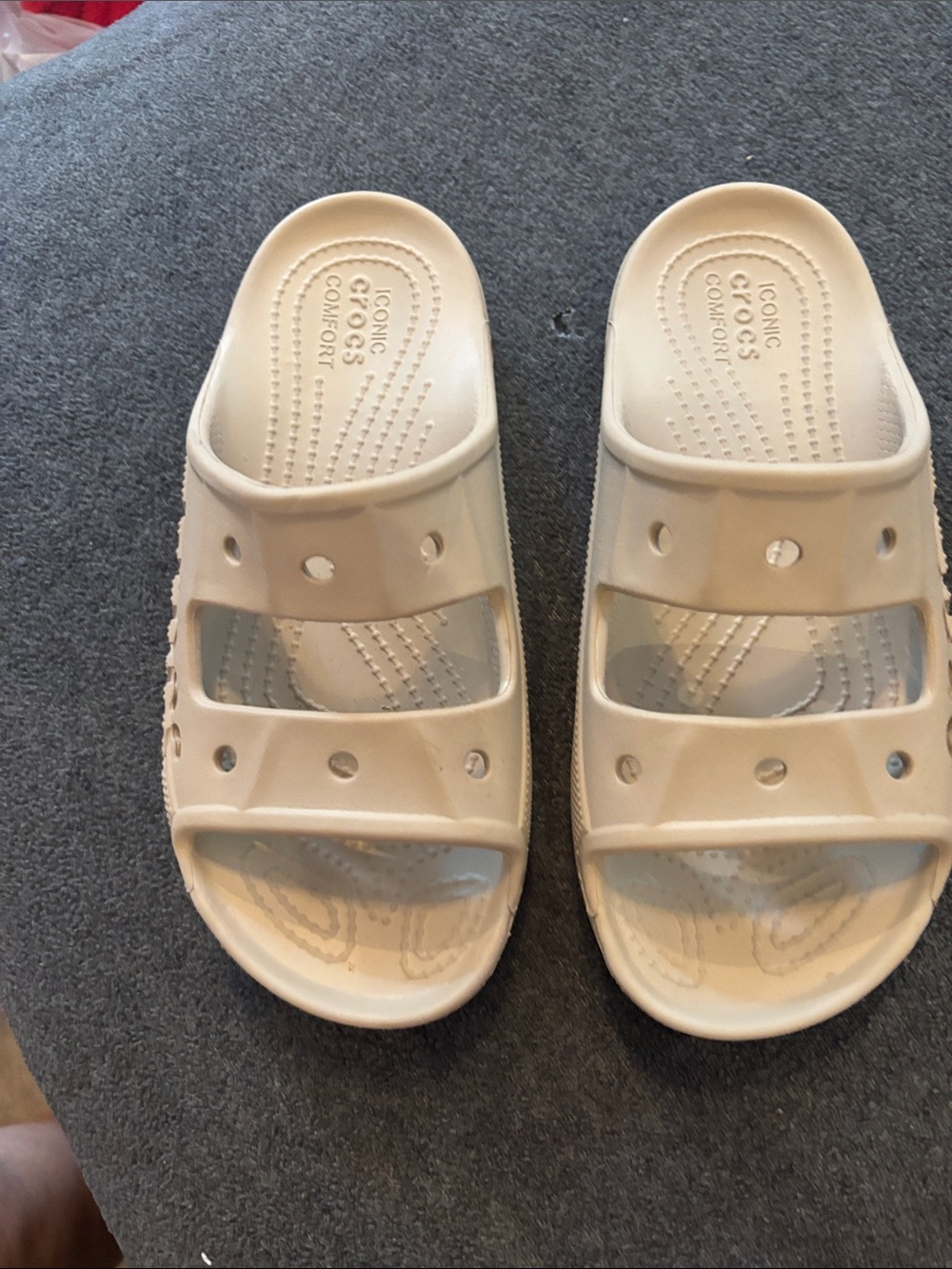 CROCS Kids' White Slide Sandals